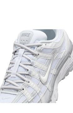 Inspired by previous Nike Pegasus kicks, this modern sneaker gets its energy from swooping layers, mesh inlays and dimensional, embroidery-framed Swooshes. It sits on a superlightweight sole molded with industrial detailing on the sides and geometric rubber lugs in the tread. Lace-up style Removable insole Reflective details enhance visibility in low light or at night Leather, textile and synthetic upper/textile and synthetic lining/rubber and synthetic sole Imported Nordstrom x Nike: A curated Nike Nylon Running Shoes, Nike Low-top Sneakers With Ventilation, Streetwear Nylon Running Shoes With Ventilation, Nike Sporty Sneakers With Ventilation, White Technical Sneakers With Ventilation, White Nylon Sporty Sneakers, White Technical Running Shoes For Streetwear, White Low-top Nylon Running Shoes, White Nylon Low-top Running Shoes