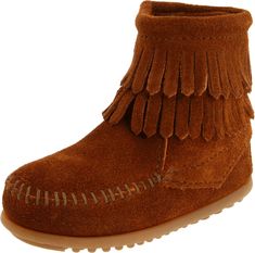 PRICES MAY VARY. Leather bootie with fringe shaft and side zipper Padded insole Lightweight rubber outsole Double Fringe, Fringe Boots, Big Kid, Leather Booties, Big Kids, Bootie, Side Zipper, For Free