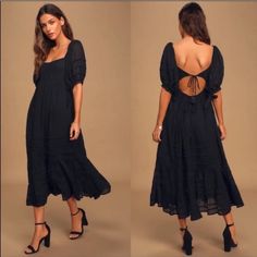 Reposhing This Item I Purchased. Loved It. I Only Wore It A Few Times. In Great Condition. Puff Sleeve Midi Dress, Sleeve Midi Dress, Tiered Dress, Free People Dresses, Free People Dress, Puff Sleeve, Colorful Dresses, Free People, Midi Dress