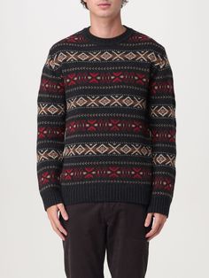 Find WOOLRICH Sweater on Editorialist. Sweater WOOLRICH Men color Black Black Crew Neck Sweater For Outdoor, Black Outerwear With Fair Isle Pattern For Fall, Black Fair Isle Pattern Outerwear For Fall, Black Winter Outerwear With Fair Isle Pattern, Black Outerwear With Fair Isle Pattern For Winter, Black Crew Neck Outerwear For Cold Weather, Sweater For Men, Sweater Men, Black Sweater