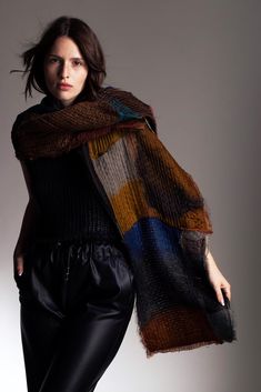 A one of a kind patchwork shawl, made from hand dyed silk and wool.  This unique item has a extraordinary look and feel, due to its exceptional structure combining 2 layers of silk with hidden layer of wool.  Its frayed raw edges are adding a special creative, bohemian touch which makes this patchwork wrap a work of art. This is a perfect cover-up to be layered over any favorite outfits. >Hand made >Composition: Silk and Wool >Soft and Cozy  >Gentle hand wash  >Size: approximately 35cm X 180 cm Patchwork Shawl, Hand Dyed Scarves, Patchwork Blanket, Blanket Shawl, Wrap Gift, Body Wrap, Hand Dyed Silk, Body Wraps, Crochet Scarves