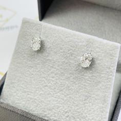 EARRINGS SGL Certified Natural Diamond Earrings 1.40 Carat Oval Cut H VS 14K White Gold, Oval Studs, Natural Diamond SGL Report Number STU Main Stone Diamond Grading Results Shape: Oval Cut Carat Weight 2 Stones/ 1.40 Carat Color Grade H Clarity Grade VS Total 1.40 Ct Earring 14K White Gold Butterfly Clasp *The pictures of the Earring above is just for reference we will make you new Earrings when you order You Can also DM us for other diamonds or design you choose and prefer* Custom make 5-7 Days Making All products come with a Certificate. They certify all aspects of the ring, not just the diamond. We also provide an appraisal. Please feel free to contact me with any questions or customizations, details, gold upgrades, diamond upgrades, etc' *We do all the diamond cutting and polishing in New Earrings, Gold Butterfly, Elegant Gift, Jewelry Earrings Studs, Oval Cut, Natural Diamonds, Diamond Earrings, Diamond Cuts, Jewelry Earrings