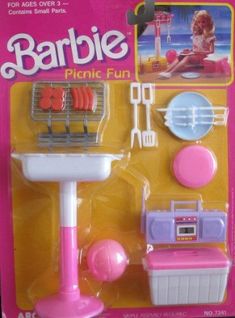 the barbie toy is set up to play in the water