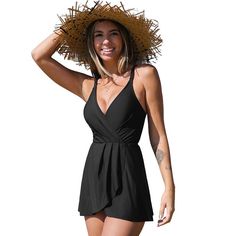 Soak up the sun by the pool or at the beach in this women's CUPSHE black v-neck ruffled swim dress.Click on this WOMEN'S GUIDE to find the perfect fit and more! Soak up the sun by the pool or at the beach in this women's CUPSHE black v-neck ruffled swim dress.Click on this WOMEN'S GUIDE to find the perfect fit and more! FEATURES Removable soft cups Wireless Full coverage V-neck Lined gussetFIT & SIZING Adjustable strapsFABRIC & CARE Nylon, spandex Polyester, spandex lining Hand wash Imported Size: Medium. Gender: female. Age Group: adult. Soak Up The Sun, Women's Cover Up, Swimsuit Cover Ups, Neck Ruffle, Plus Size Swimwear, Swimsuit Cover, Swim Dress, The Pool, At The Beach