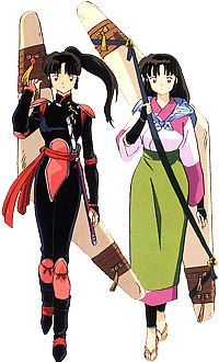 two anime characters are holding surfboards in their hands and one is wearing a long skirt