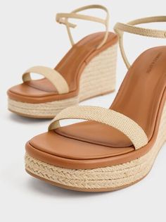 Sand Woven Espadrille Wedges | CHARLES & KEITH Charles And Keith, Tropical Getaways, Charles Keith, Espadrilles Wedges, Stay Cool, Warm Weather, Espadrilles, Wedges, Cute Outfits