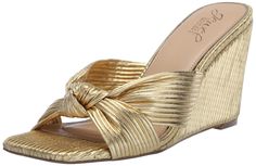 PRICES MAY VARY. Extra Padded for Comfort Jewel Badgley Mischka, Gold Fabric, Kids Luggage, Luxury Store, Wedge Sandal, Badgley Mischka, Heeled Sandals, Pharmacy Gifts, Wedge Sandals