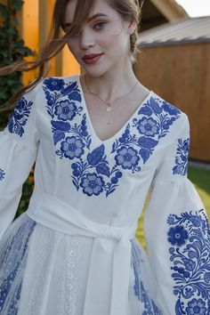 Ukraine Vyshyvanka Wedding Dress firebloss With - Etsy Blue Wedding Dresses With Embroidered Sleeves, Blue Wedding Dress With Embroidered Neckline, Folk Style Long Sleeve Embroidered Wedding Dress, Blue Embroidered Dress For Spring Wedding, Spring Blue Embroidered Wedding Dress, White Folk Style Embroidered Wedding Dress, White Folk Embroidered Wedding Dress, Bohemian Wedding Dress With Embroidered Sleeves, Summer Wedding Dress With Embroidered Sleeves