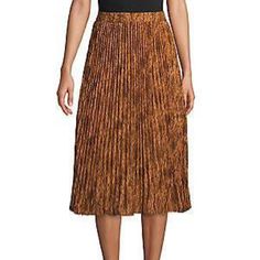 June And Hudson Women's Pleated Animal-Print Midi Skirt - Black Brown Tan - Size S Never Worn But Took The Tags Off So I Can’t Return “Our Newest Pleated Midi, This Classic Style Is Made From A Material That's Lightweight With A Touch Of Sheen. We Sewed Additional Pleats Into This Skirt So It's Super Swishydefinitely One To Twirl Around In. Poly. Back Zip. Lined” Pleated Brown Bottoms For Fall, Brown Pleated Skirt For Summer, Summer Brown Pleated Skirt, Fitted Brown Pleated Skirt For Fall, Brown Knee-length Skirt For Fall, Knee-length Brown Skirt For Fall, Brown Lined Pleated Skirt For Fall, Brown Skirted Bottoms For Fall, Brown Pleated Skirt For Fall