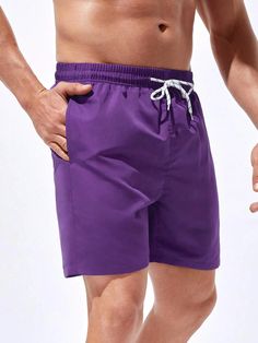 Get ready for some summer fun with our Plain Classic Drawstring Pocket Shorts. Designed with a drawstring and pocket, these shorts combine functionality and style. Made from high-quality polyester fabric, they provide comfort and durability all season long. Features: Pattern Type: Plain Details: Drawstring, Pocket Type: Bottoms Bottom Type: Shorts Fabric: Non-Stretch Composition: 100% Polyester Care Instructions: Machine wash, do not dry clean Body: Lined Size Chart ( Inches ): Size US Bottoms L Solid Drawstring Shorts For Outdoor, Summer Nylon Swim Trunks With Side Pockets, Beach Season Swim Trunks With Functional Drawstring, Casual Swim Trunks With Functional Drawstring, Nylon Beach Bottoms With Side Pockets, Beach Bottoms With Side Pockets In Nylon, Casual Swim Trunks With Functional Drawstring For Beach Season, Summer Sports Shorts With Pockets, Drawstring Bottoms For Beach Season