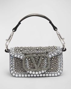 Denim Shoulder Bags, Womens Designer Handbags, Top Handle Handbags, Valentino Bags, Leather Chain, Leather Satchel, Black Diamond, Valentino Garavani, Cross Body Handbags