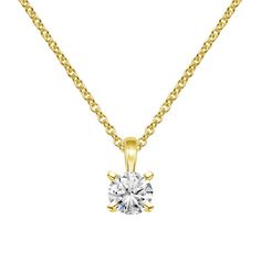 its suppose to b princess cut... Elegant Yellow Gold Solitaire Necklace With Single Diamond, Elegant Yellow Gold Solitaire Diamond Necklace, Elegant Gold Solitaire Diamond Necklace, Elegant Yellow Gold Solitaire Necklace With Vvs Clarity, Classic Yellow Gold Diamond Necklace With Prong Setting, Classic Gold Solitaire Necklace With Brilliant Cut, Elegant Yellow Gold Solitaire Necklace, Yellow Gold Solitaire Pendant Necklace With Prong Setting, Yellow Gold Solitaire Necklace With Prong Setting