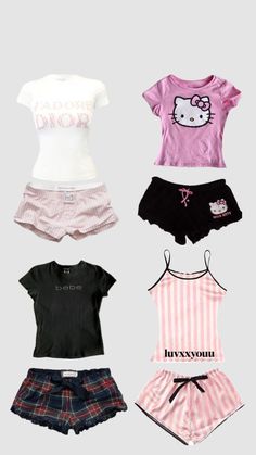 Cute Sleepwear, Cute Pajama Sets, 2000s Fashion Outfits, Cute Pajamas, Baggy Pants, Swaggy Outfits