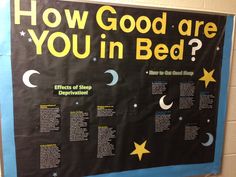 a bulletin board with instructions on how good are you in bed?