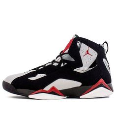 Jordan True Flight 'Black Red Grey' 342964-060 (AJ7/SNKR/Retro/High Top/Basketball) Jordan True Flight, Red And Grey, Nike Jordan, High Top, Air Jordan, Black Red, High Tops, Air Jordans, Flight