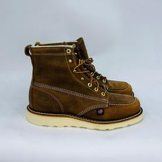 Thorogood Mens Slip-Resistant Firm Trailcrazyhorse Moc Toe Work Boots Size 10d Msrp: $250 Design: When The Job Is As Hard On Your Feet As It Is On Your Hands, Thorogood American Heritage 6″ Moc Toe Boots Are Up To The Task. Work Boots With A 6-Inch Shaft Are A Great Choice For A Wide Range Of Jobs, Providing You With Added Comfort And Flexibility While Giving You Good Ankle Support. Trail Crazyhorse Leather Uppers Are As Durable As The Man Who Wears Them And Look As Good As You Do. Plus, You’ll Rugged Moc Toe Sturdy Boots, Rustic Boots With Reinforced Moc Toe, Rustic Moc Toe Boots With Reinforced Toe, Brown Moc Toe Work Boots With Reinforced Toe, Rustic Round Toe Work Boots For Outdoor, Rugged Moc Toe Waterproof Boots, Moc Toe Work Boots With Goodyear Welt Construction, Goodyear Welt Construction Work Boots With Moc Toe, Brown Hiking Boots With Reinforced Heel And Moc Toe