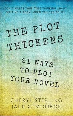 the plot thickens book cover with an image of a yellow and blue sky in the background