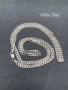 Miami cuban silver chain Cuban Link chain Flat chain for him Cuban link necklace 5mm necklace sterling silver mens chainWeight 12 grams Classic Link Necklace In Sterling Silver, Classic Necklace With Stamped 925 Link, Classic Silver Cuban Link Necklace With Figaro Chain, Silver Sterling Cuban Link Necklace, Stamped 925 Silver Link Necklace, Silver Link Necklace Stamped 925, Classic Silver Cuban Link Necklace Gift, Classic Silver Cuban Link Necklace, Silver Cuban Link Necklace With Figaro Chain As Gift