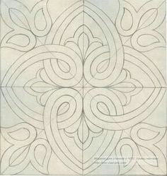 a drawing of an intricate design on paper