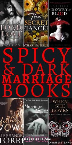 the cover for spicy and dark marriage books