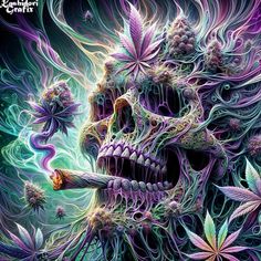 Optical Illusion Wallpaper, Android Wallpaper Art, Trippy Visuals, Dark Fantasy Artwork, Skull Flower