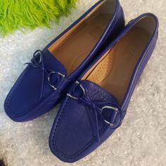 Blue Ralph Lauren Briley Moccasin Loafer. Classic And Luxurious Slip-On Loafers With A Bow Detail. Leather Upper,Leather Lining. Nwot Elegant Blue Slip-on Moccasins, Blue Formal Slip-ons For Spring, Formal Blue Slip-ons For Spring, Blue Flat Slip-on Moccasins, Blue Round Toe Slip-ons For Work, Blue Moccasins For Spring With Flat Heel, Blue Spring Moccasins With Flat Heel, Blue Casual Moccasins With Flat Heel, Blue Casual Flat Heel Moccasins