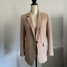 Never Worn Nwot Size Xs Bundle Up To Save More Neutral Blazer For Fall Day Out, Oversized Cream Casual Blazer, Trendy Oversized Beige Blazer, Everyday Neutral Single Breasted Blazer, H&m Beige Outerwear For Spring, H&m Classic Spring Outerwear, Casual Cream Outerwear From H&m, Casual Cream Outerwear By H&m, Oversized Neutral Blazer For Spring