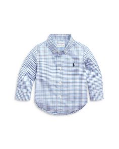 Ralph Lauren - Boys' Plaid Button Down Shirt - Baby Traditional Baby Boy Clothes, Baby Boy Ralph Lauren, Boys Designer Clothes, Baby Boy Shirts, Boys Plaid, Ralph Lauren Boys, 6 Month Baby, Boy Clothes, Menswear Collection