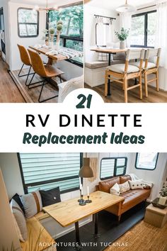 rv dinette relookement ideas that are easy to do with the kitchen and living room