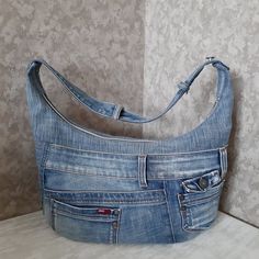 Denim slouchy hobo bag Jean tote bag Casual large bag of jeans | Etsy Jean Tote Bag, Denim Clutch Bags, Slouchy Hobo Bag, Denim Clutch, Casual Clutch, Denim Handbags, Denim Purse, Tablet Bag, Hobo Bags