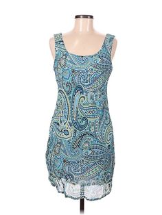 Tessuto Cocktail Dress Size: Medium Blue Dresses - used. 100% RAYON, Mini, Scoop Neck, Paisley, Short, Sleeveless | Tessuto Cocktail Dress: Blue Paisley Dresses - Size Medium Cocktail Dress Blue, Paisley Dresses, Blue Cocktail Dress, Paisley Dress, Blue Paisley, Dress Blue, Medium Blue, Blue Dresses, Scoop Neck