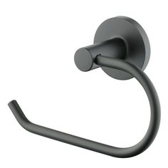 an image of a bathroom towel ring in matte black finish on a white background