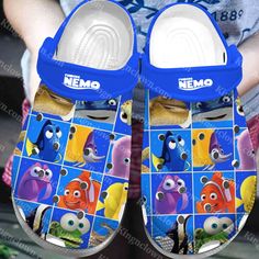 Get your product: Finding Nemo Crocs Crocband Clogs, Comfy Footwear Pk006
1. PRODUCT INFORMATION:

Incredibly light and fun to wear.
Water-friendly and buoyant; weighs only ounces.
Ventilation ports add breathability and help shed water and debris.
Easy to clean and quick to dry.
Upper: Croslite.
Lining: Croslite.
Sole: Croslite.
2. SIZE CHART:
3. RETURN:
We will gladly issue you a replacement item or issue a refund back to your original form of payment for any of the following reasons:
You rece Blue Non-slip Fun Clogs, Fun Blue Non-slip Clogs, Comfy Footwear, Crocband Clog, Crocs Crocband, Wooden Shoes, Finding Nemo, Comfortable Sandals, Arch Support