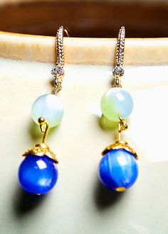 Fashion Blue Opal Zircon Drop Earrings925 Silver£¬Made of fine Gem Stone.Measurement: 4cm/1.56" * 1cm/0.39". Matches easily with daily hairstyle, dresses & Shirts