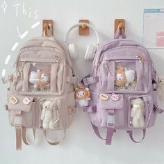 Find ideas๏ฟฝand inspiration for Student Kawaii Backpack Large Girl Teens Cute College School Bag Women LOT, Bags Harajuku Backpack, Ita Backpack, Προϊόντα Apple, Girly Backpacks, Tas Vintage, Tas Mini, Cute School Bags, Style College, Anak Haiwan