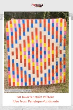 Fat Quarter Quilt Pattern Idea from Penelope Handmade Flower Patch