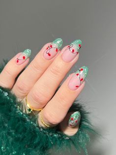 Cute Christmas Nails, Christmas Nails Easy, Christmas Gel Nails, Edgy Nails, Her Nails, Christmas Nails Acrylic, Winter Nail Art, Nail Swag, Festival Nails