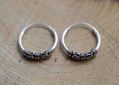 Pair of Sterling Silver 925 Bali Hoop Earrings Diameter sizes available are   10, 12 ,14 ,16 ,18 ,20 ,25  and 30  mm Thickness of the earrings is 1.2 mm Please ensure you are aware of the size and thickness that you are buying as i am unable to accept a return because of customer choice of size error Brand new Vintage Silver Hoop Earrings With Intricate Design, Ornate Silver Filigree Hoop Earrings, Silver Hallmarked Metal Hoop Earrings, Vintage Sterling Silver Nickel-free Hoop Earrings, Bohemian Sterling Silver Nickel-free Hoop Earrings, Jewelry Earrings Hoops, Silver 925, Sterling Silber, Silver Bracelet