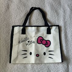 Brand New Measurements Are Shown In Images Open To Offers White Hello Kitty Print Bag For Daily Use, Hello Kitty Print Tote Shoulder Bag For Shopping, Trendy Hello Kitty Print Bag For Everyday Use, Hello Kitty Print Tote Bag For Everyday, White Hello Kitty Print Shopping Bag, Trendy Hello Kitty Everyday Bag, White Hello Kitty Shopping Bag, White Bag With Cat Design For Shopping, White Hello Kitty Bag For Daily Use