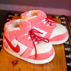 Sneaker Slippers – Luxandluxy Παπούτσια Nike Free, Personalized Slippers, Fluffy Shoes, Boty Nike, Preppy Shoes, Pretty Shoes Sneakers, Cute Nike Shoes, Pink Valentines, Sneaker Slippers