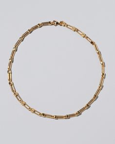 The Lightweight Half Loop Link Necklace, measuring 16.5" long and 4.9mm wide, is made in NYC. Wide Necklace, Gold Jewellry, Habotai Silk, Silk Velvet, Link Necklace, Lobster Clasp, Final Sale, Solid Gold, Jewelry Box