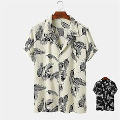 Season:Summer; Fabric:100% Cotton; Sleeve Length:Short Sleeve; Look After Me:Washable,Wet and Dry,Machine wash; Gender:Men's; Style:Hawaiian,Casual; Tops Type:Shirt; Occasion:Outdoor,Daily; Fit Type:Regular Fit; Pattern:Floral; Design:Button-Down; Neckline:Turndown; Special Size:Normal; Front page:FF; Listing Date:01/04/2021; Production mode:External procurement; Bust:; Length:; Neck:null; Shoulder Width:null; Sleeve:; Print Type:Other Prints Black Collared Shirt For Summer, Black Collared Summer Shirt, Black Collared Shirt For Beach Season, Summer Shirt With Printed Design And Camp Collar, Black Hawaiian Shirt For Spring And Summer, Summer Shirt With Printed Camp Collar, Black Button-up Camp Shirt For Beach, Black Button-up Camp Shirt For The Beach, Black Relaxed Fit Camp Shirt For Vacation