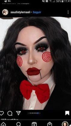 Saw Makeup, Jigsaw Makeup, Billy The Puppet, Halloweenský Makeup, Holloween Makeup, Kostum Halloween, Cute Halloween Makeup, Halloween Makeup Pretty