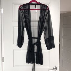 New, Never Worn. Yamamay By Naomi Campbell Limited Edition Mesh And Lace Robe. Size M/L. Purchased In Italy. Naomi Campbell, Sleepwear Robe, Women's Intimates, Limited Edition, In Italy, Mesh, Italy, Lace, Women Shopping