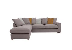 Looking for a sofa the whole family can chill out on? The Cory corner chaise sofa brings together casual comfort and modern design with super-comfy seats you’ll all love relaxing on. Why you'll love it A modern yet casual corner chaise scatter back sofa. Designed to be the ultimate chill space for all the family. Comfy, supportive seats you can enjoy all day long. 9 scatter cushions filled with fibre for sink-in softness. Upholstered in woven chenille for a plush feel. The foam seats keep their shape, so your sofa stays looking new. Stylish dark wood feet. Modular options available. Call 0345 646 1701 for more details. Upgrade to FoamFlex interiors. Fibre-like comfort that keeps its shape, with a 5-year guarantee. Call 0345 646 1701 for more details. Handmade in the UK. Exclusive to Furnit L Sofa Bed, Corner Sofa With Chaise, Grey Corner Sofa, Corner Chaise, Corner Sofa Chaise, Sofa Bed Design, Sofa With Chaise, Corner Sofa Bed, Furniture Village