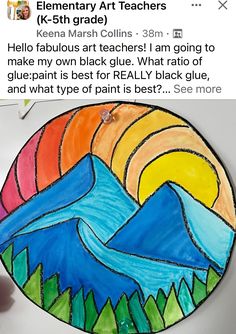 an art project is featured on the tweep for teachers to learn how to paint