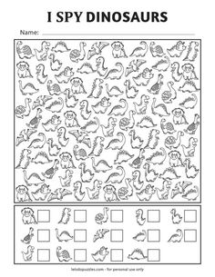 i spy dinosaurs worksheet