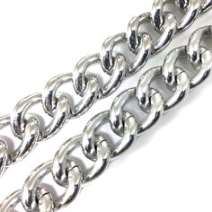 "✦Material: Aluminum, Silver Plated ✦Color: Silver ✦Shape: Curb Link Chain, Cable Chain, Oval Chain ✦Chain Size: 23x17mm ✦Necklace Length: 18\" inches ✦Quantity: Sold by the foot, One feet per unit price;   You order will cut the # of feet from the spool, NOT whole spool! Thanks~! ♕Beautiful & High Quality Chains♕ You will receive the same quality as you see in the pictures. Please Note: The color may appear slightly different on your monitor due to variations in color calibration settings. Kindly allow for a measurement error of 0.2-0.5mm, which may arise from different measurement methods. If you have any inquiries about wholesale orders or any other questions, please do not hesitate to reach out to us. *We appreciate your understanding and thank you for choosing our products!" Silver Necklace With Chain Strap As Gift, Chain Silver Necklace, Link Chain Necklace, Chain Silver, Chain Jewelry, Color Calibration, Chain Link Necklace, Curb Chain, Electronic Items