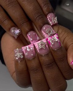 Cute Birthday Nails, Nails For Birthday, Cute Short Nails, Acrylic Nail Set