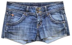 Y2k Denim Bottoms With Built-in Shorts, Y2k High Waist Denim Jean Shorts, Y2k Style Medium Wash Cutoff Bottoms, Y2k Cutoff Medium Wash Bottoms, Medium Wash Cutoff Bottoms Y2k Style, Y2k Denim Blue Jean Shorts With Pockets, Y2k Cutoff Bottoms In Medium Wash, Blue High Rise Y2k Jean Shorts, Y2k Mid-rise Denim Shorts